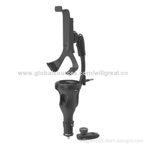 Car Holder with FM Transmitter, USB 5V DC Charge Function